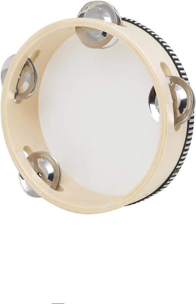 Houten Tambourine 15 cm - Muzikaal Educatief Speelgoed voor Kinderen