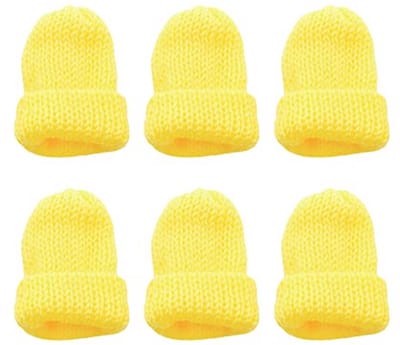 Set van 6 kleurrijke gebreide eierwarmers voor ontbijt
