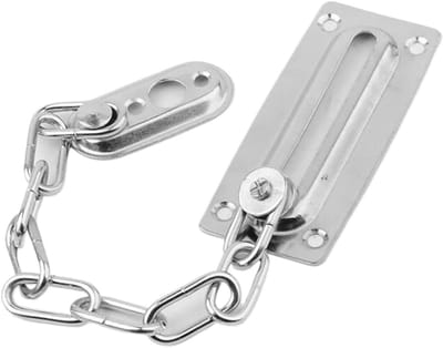 Deurketting Slot - Kettingslot Deur - Veiligheid Binnendeur - Roestvrij Staal - 18 cm Lengte - Zilverkleurig
