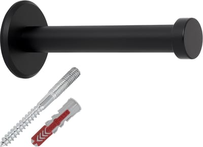 SOTECH kapstokhaak Talea RVS zwart gepoederlakt lengte: 73 mm incl. plaatje en bevestigingsset