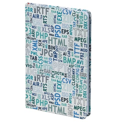 D-7752 b6 notitieboek Gelinieerd papier blauwe codes