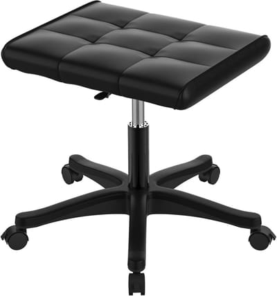 Ergonomische Voetensteun Onder Bureau met Zwenkwielen - In Hoogte Verstelbare Voetenbank