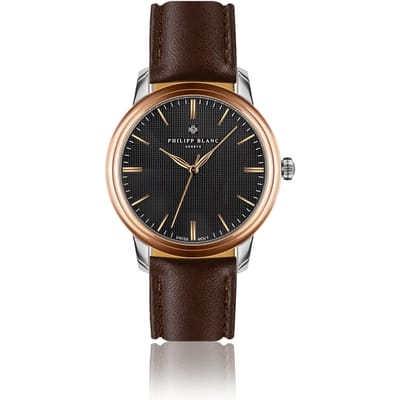 Lederen horloge Philipp Blanc Zurich