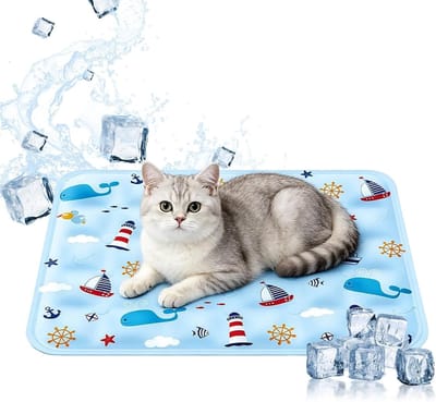 VHV-Koelmat voor Huisdieren 60x50cm - Zelfkoelende Mat voor Honden en Katten - Duurzame Koelingsmat voor Zomer en Vakantie - Comfortabel Rustkussen voor Bank, Bench en Vloer - Wasbare Huisdiermat