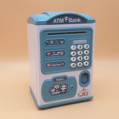 Spaarpot Met Vingerafdruk Spaarvarken Elektronische ATM Spaardoos Voor Munten Contant Geld Kluis Grote Muntbank Wachtwoordvergrendeling Voor Kinderen gray