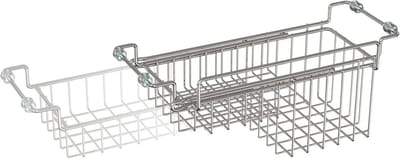 Keuken Sink Caddy Organizer voor Spons, Borstel, Zeep en Vaatdoek - Roestvrij Staal, Uitbreidbaar van 12,2" tot 17,3"
