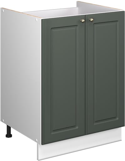 Vicco Wastafelkast Fame-Line, Groen-Goud Landhuis/Wit, 60 cm