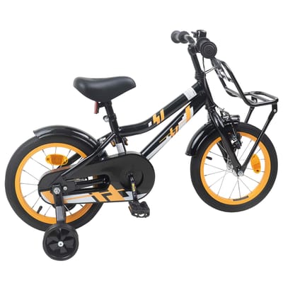 vidaXL - Kinderfiets - 12 - Inch - voor - 2-4 - jaar - oud - Oranje - Zwart