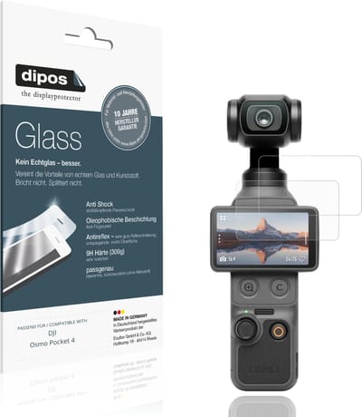 dipos – 2x Matte Pantserfolie geschikt voor DJI Osmo Pocket 4 | 9H Screenprotector