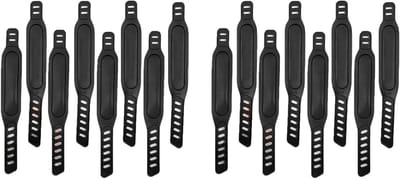 Fiets Pedaalriemen - Hometrainer Accessoires - Binnen Fietsen - Verstelbaar & Duurzaam - 16 Stuks - Zwart