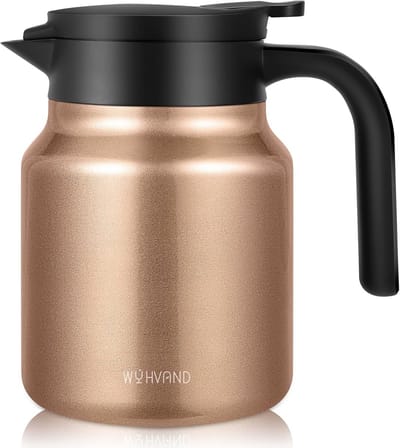 Grote Thermoskan RVS 1 Liter voor Warm en Koud | Geïsoleerde Koffiekaraf Lekvrij