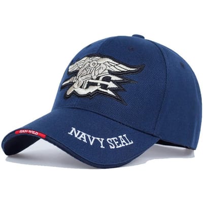 Unisex Seal Assault Team Borduur Baseballpetten Lente en Herfst Buiten Verstelbaar Casual Petten Zonnebrandpet blue