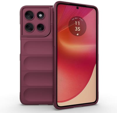 MobyDefend Hoesje - Geschikt voor Motorola Moto G56 - TPU Gripcase - Donkerpaars