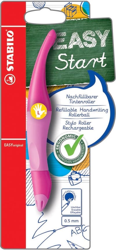 Rollerpen STABILO Easyoriginal linkshandig roze/lichtroze blister à 1 stuk | 3 stuks