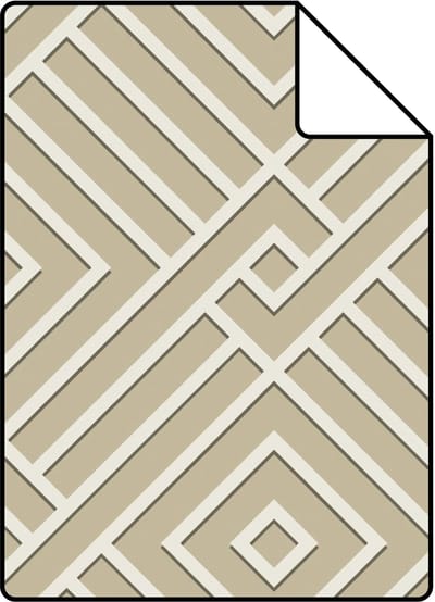 Proefstaal Origin Wallcoverings behang 3D grafisch motief beige - 26.5 x 21 cm - 347978-S
