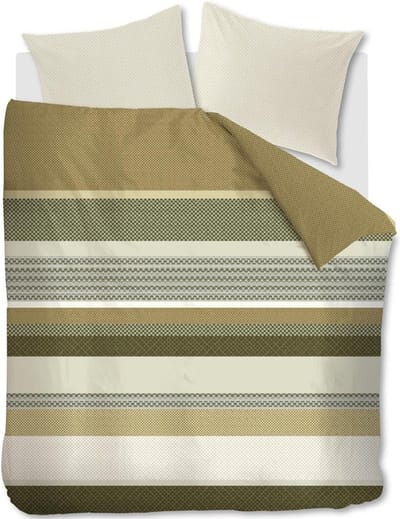 Beddinghouse Hylke dekbedovertrek - Eenpersoons - 140x200/220 cm - Groen