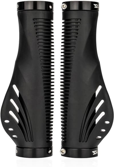 Fiets Handvatten - Comfortabele Stuurgrepen - Lange Ritten - Schokbestendig Rubber - 22.2mm Binnendiameter - Zwart