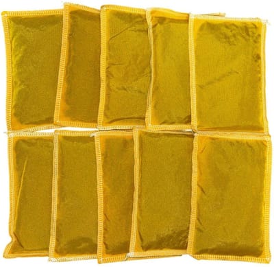Pittenzak Effen Geel 15x10 cm set van 10 stuks