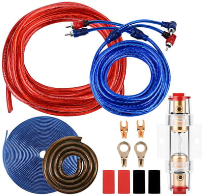 Complete Kabelaansluitset voor Auto Audio Versterker - 10 GA Subwoofer Stroomkabel Set (1500W)