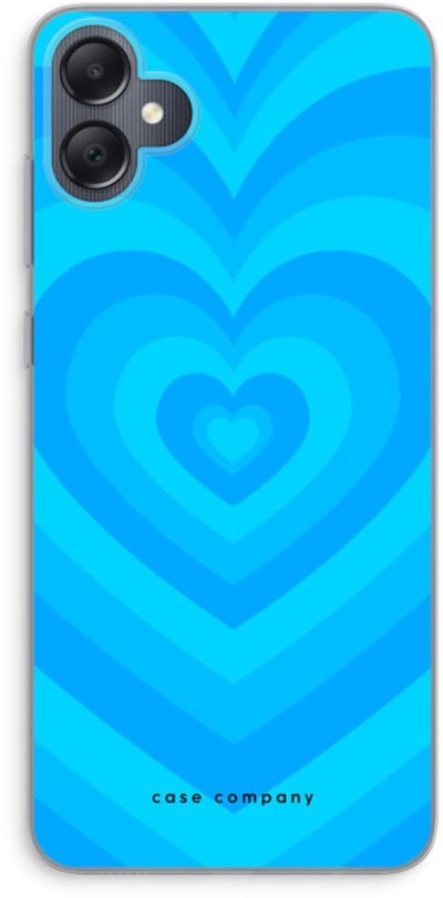 Case Company® - Hoesje geschikt voor Samsung Galaxy A05 hoesje - Hart Blauw - Soft Cover Telefoonhoesje - Bescherming aan alle Kanten en Schermrand