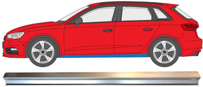 Reparatie dorpel onderste deel voor Audi A3 8V 2012-2020 / Links