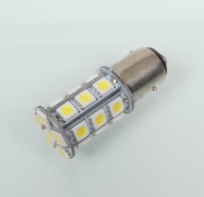 ampul led 12v blanche culot bay15d 410 lumen rms pour moto auto scooter neuf