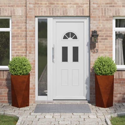 vidaXL Plantenbak 2 st Roestig 40 x 40 x 75 cm weervast staal