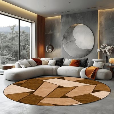 Luxe Modern Grijs Rond Tapijt voor Woonkamer Huisdecoratie Grote Vloerkleden Slaapkamer Tapijt Antislip Vloermat Stoelmatten Wasbaar 60cm 23.6 in