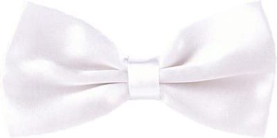 Fako Fashion® - Vlinderstrik - Vlinderdas - Satijn - 12.5cm - Wit