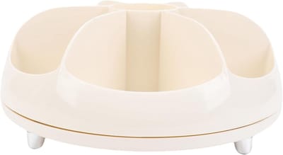 Make-up Organizer - Draaiende Huidverzorging Display - Badkamer Opruimen - 360 Graden Rotatie - 27 cm Hoog - Wit