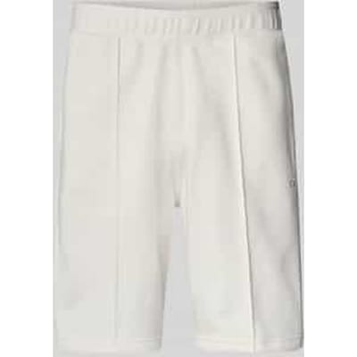 Sweatshorts met elastische band en labelstitching
