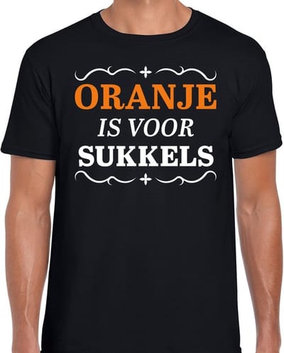 T-shirt Oranje is voor sukkels heren - T-shirt Koningsdag kleding S