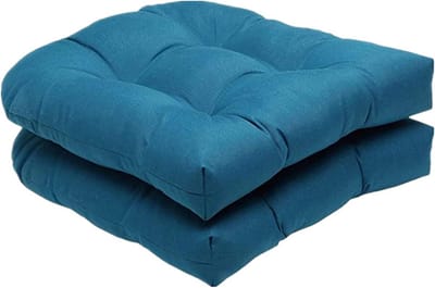 Set van 2 Halfronde Zitkussens voor Binnen en Buiten - 46x46 cm, 6 cm Dik