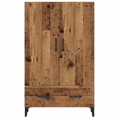 vidaXL - Hoge - kast - 70x31x115 - cm - bewerkt - hout - oud - houtkleurig