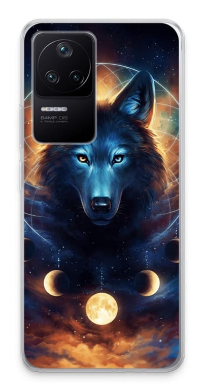Case Company® - Hoesje geschikt voor Xiaomi Poco F4 hoesje - Wolf Dreamcatcher - Soft Cover Telefoonhoesje - Bescherming aan alle Kanten en Schermrand