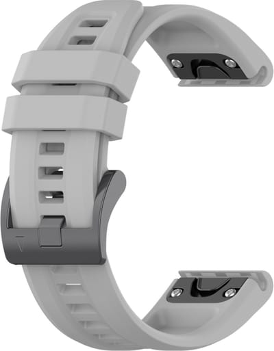 Siliconen bandje - geschikt voor Garmin Fenix 3 / 5X / 5X Plus / 6X / 6X Pro / 7X / 7X Pro / 8 (51 mm) / Quatix 3 / 6X / Tactix (7) / Enduro (2) / Descent Mk1 / Mk2(i) / Mk3i 51 mm / D2 / Delta PX / Mach 1 Pro / Epix Pro Gen 2 51 mm - grijs