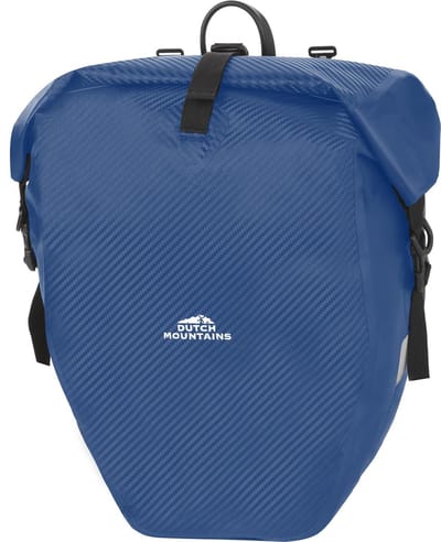 Dutch Mountains Enkele Fietstas - 100% Waterdichte Fietstas en Schoudertas in 1 - 24 Liter - Blauw