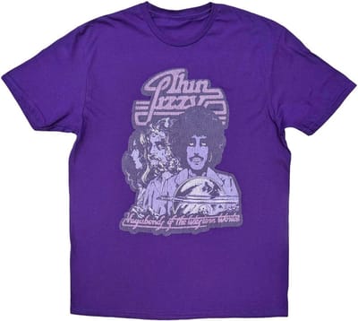 Thin Lizzy - Vagabonds Of The Western World Mono Distressed Heren T-shirt - S - Paars