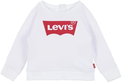 Levi´s ® Kids Ket Item Logo Sweatshirt Wit 12 Months Meisje