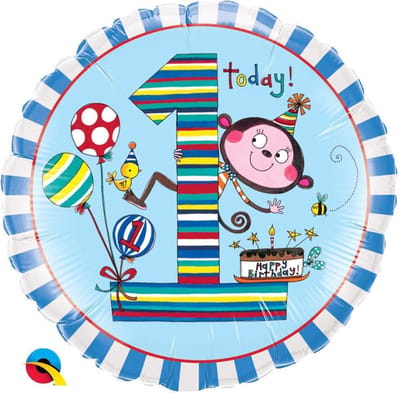 1e verjaardag - Folieballon 45 cm