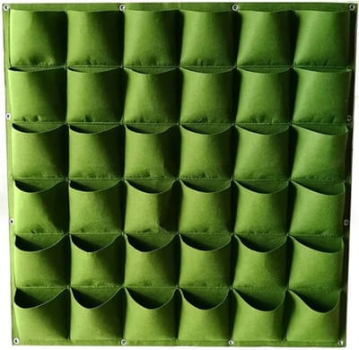 Hanging Wall Planter met 36 Compartimenten voor Verticale Tuin, Geschikt voor Balkon en Patio, Duurzaam Tuinieren met Viltzakken