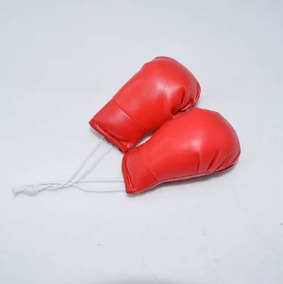 Go Go Gadget - Binnenspiegel decoratie auto - Mini bokshandschoenen - Bokser - 10x4cm - 1 stuk - Rood
