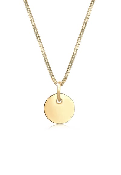 Elli - Halsketting - Dames Plaatje Hanger Basis Geo Look in 925 Sterling Zilver - Dames
