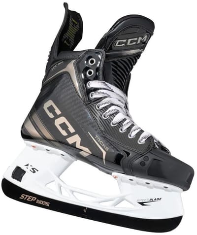 CCM - Tacks XF Pro - IJshockeyschaatsen - Schaatsen Heren - Volwassenen - Zwart - Elite One-Piece Boot & Explosieve Poweroverdracht - Regular Fit - Maat EU 40.5
