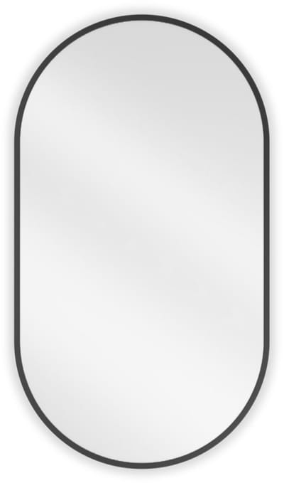 Mexen Loft ovale badkamerspiegel 80 x 45 , zwarte lijst - 9851-080-045-000-70