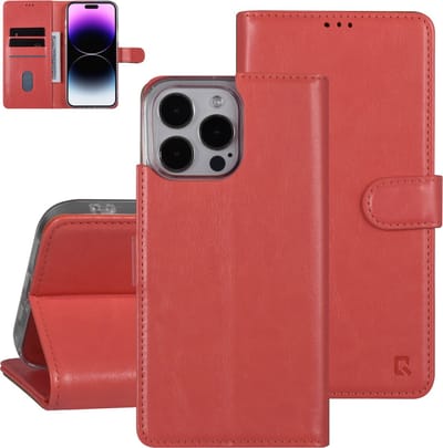 UNIQ Accessory Apple iPhone 14 Pro Max Roze Boekhoesje van PU Leer - Bescherming & Stijlvol Design