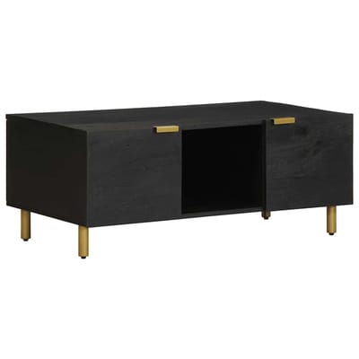 vidaXL - Salontafel - 100x54x40 - cm - bewerkt - hout - zwart