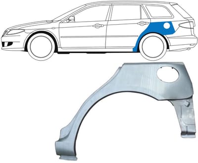 Reparatiepaneel achterspatbord voor Mazda 6 GG GY 2002-2007 / Links / COMBI