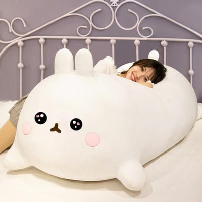 50/80cm Groot Kawaii Knuffelkonijn Pluche Speelgoed Zacht Speelgoed Kussen Konijntje Kinderkussen Poppetje Verjaardagscadeaus voor Kinderen 50cm