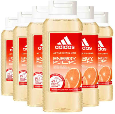 Adidas - Shower Gel Active Skin & Mind Energy Kick W - 6 x 250 ml - Voordeelverpakking